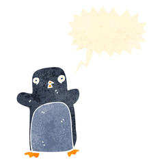 funny christmas penguin cartoon