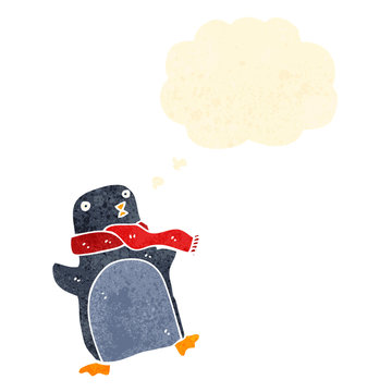 cute christmas penguin cartoon
