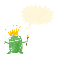 retro cartoon frog prince
