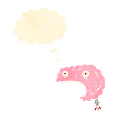 retro cartoon brain