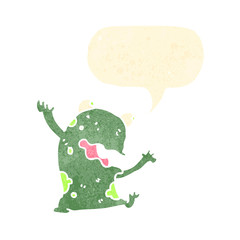funny retro cartoon frog