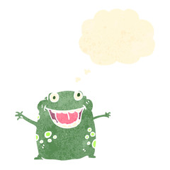 funny retro cartoon frog