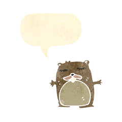 retro cartoon beaver