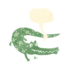 smiling crocodile cartoon