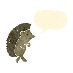 retro cartoon hedgehog