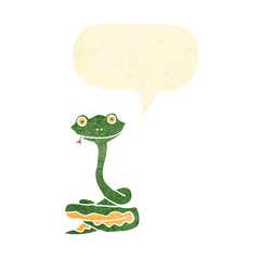 retro cartoon snake