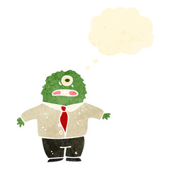 retro cartoon monster boss