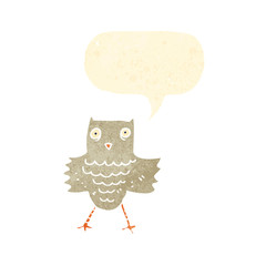 retro cartoon owl