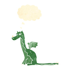 retro cartoon dragon