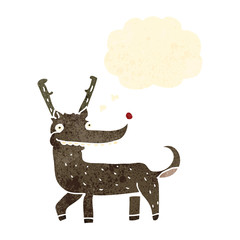 funny retro cartoon reindeer