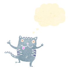 retro cartoon crazy cat