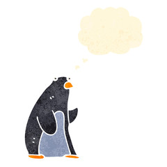 funny retro cartoon penguin
