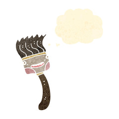 retro cartoon paint brush