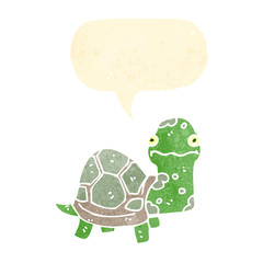 retro cartoon tortoise