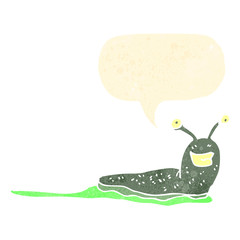 retro cartoon slug