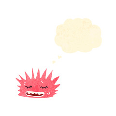 retro cartoon spiky sea creature
