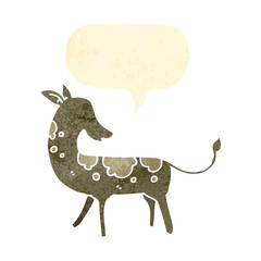 retro cartoon deer