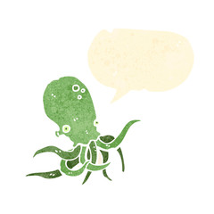 retro cartoon octopus