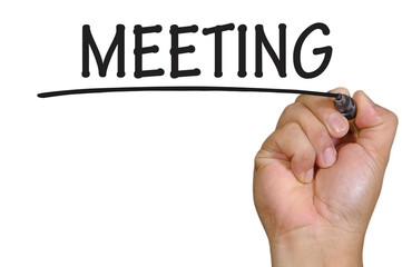 hand writing meeting