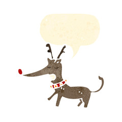 retro cartoon reindeer
