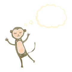 retro cartoon  monkey