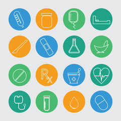 Hospital and medicine icon vector.