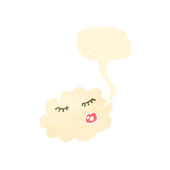 retro cartoon cloud