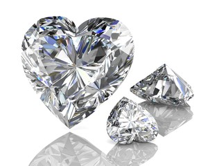 Diamond on white background