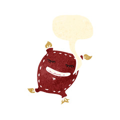retro cartoon pillow character