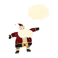 retro cartoon santa claus