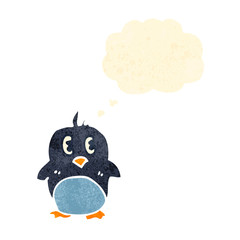 retro cartoon penguin