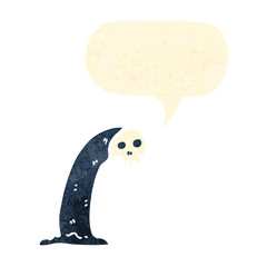 spooky ghost retro cartoon