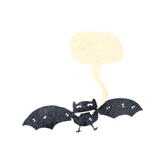 retro cartoon vampire bat
