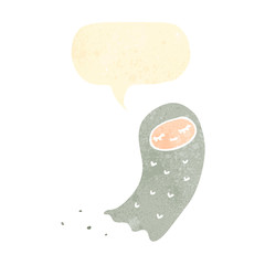 cute ghost retro cartoon