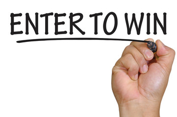 hand writing enter to win - 87864460