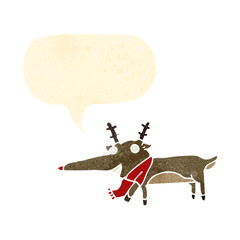 retro cartoon reindeer