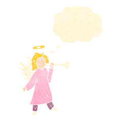 cartoon angel on cloud