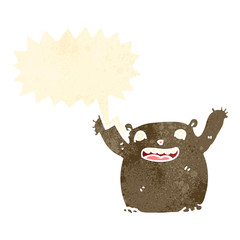 retro cartoon bear