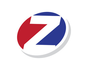 negative space elips logo letter z