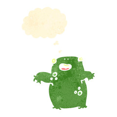 retro cartoon funny frog