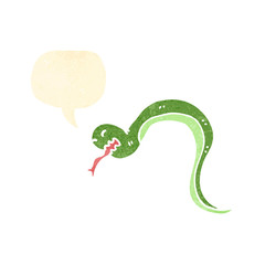 snake retro cartoon
