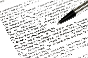 Obraz premium Mehr und Minderleistungen