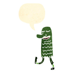 retro cartoon monster