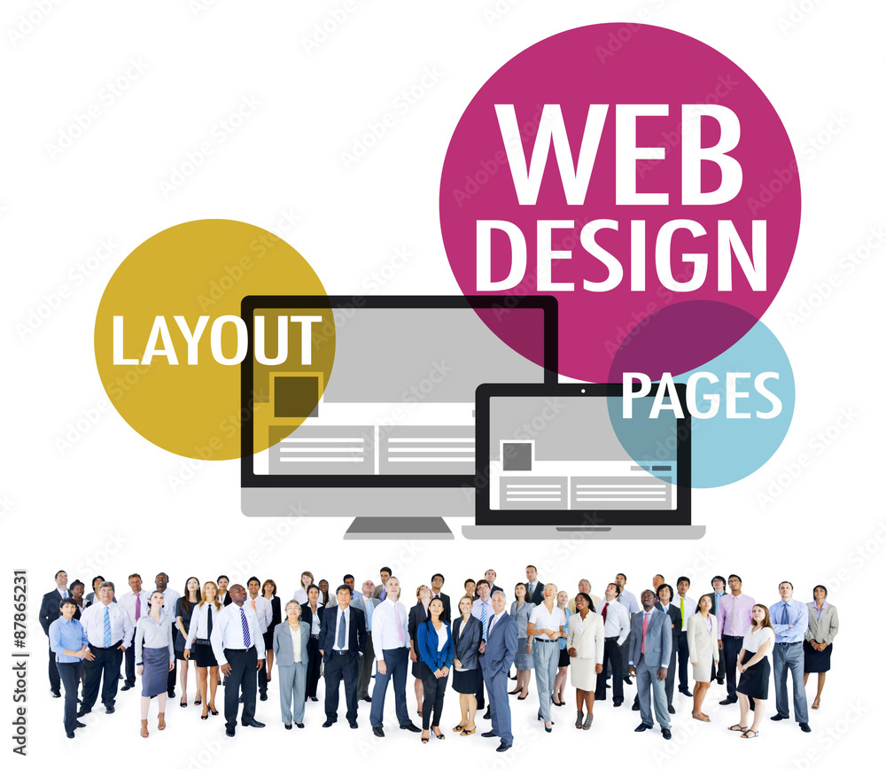 Poster web design content creative website responsive concept