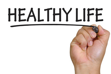 hand writing healthy life