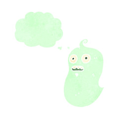 spooky ghost retro cartoon