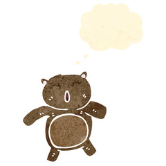 funny retro cartoon teddy bear