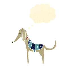 retro cartoon greyhound