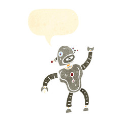 cartoon retro robot