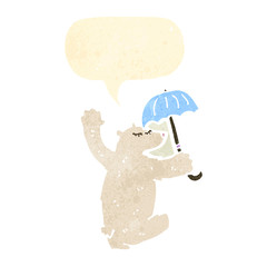 retro cartoon polar bear